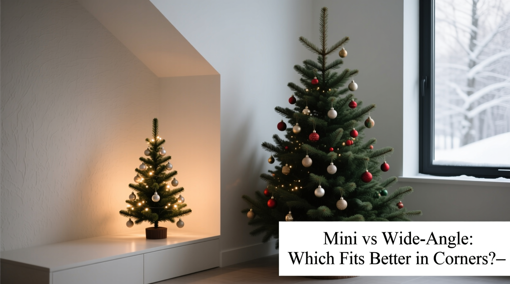 mini vs wide angle christmas tree which shape fits better in corners