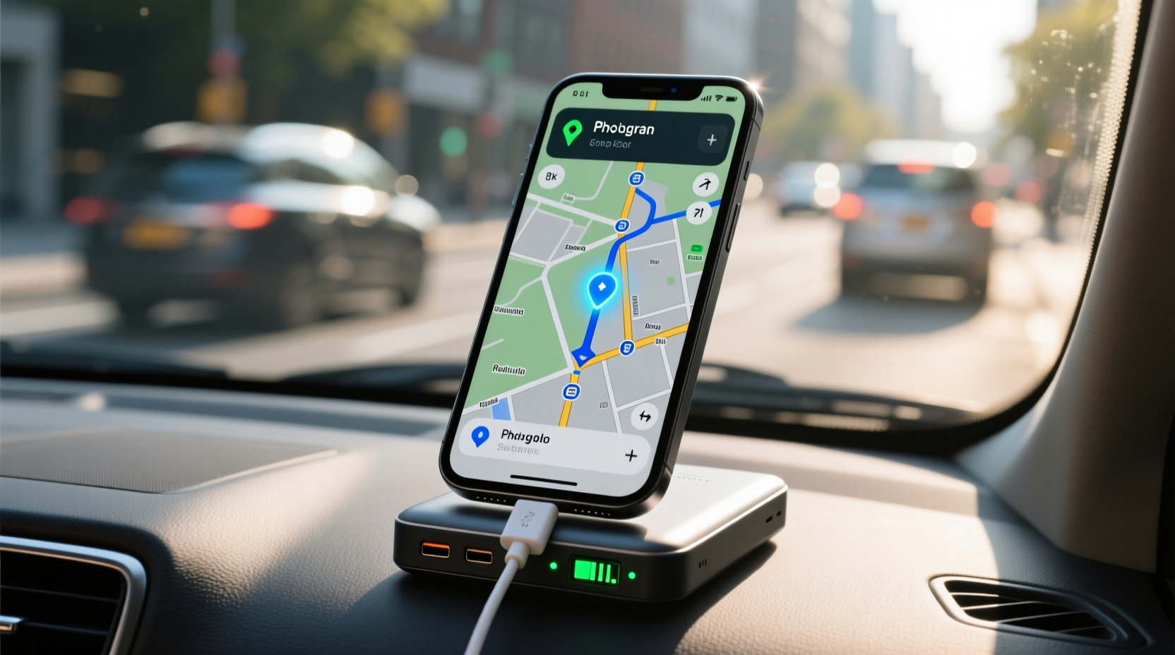 can you charge your phone with a power bank while using gps navigation