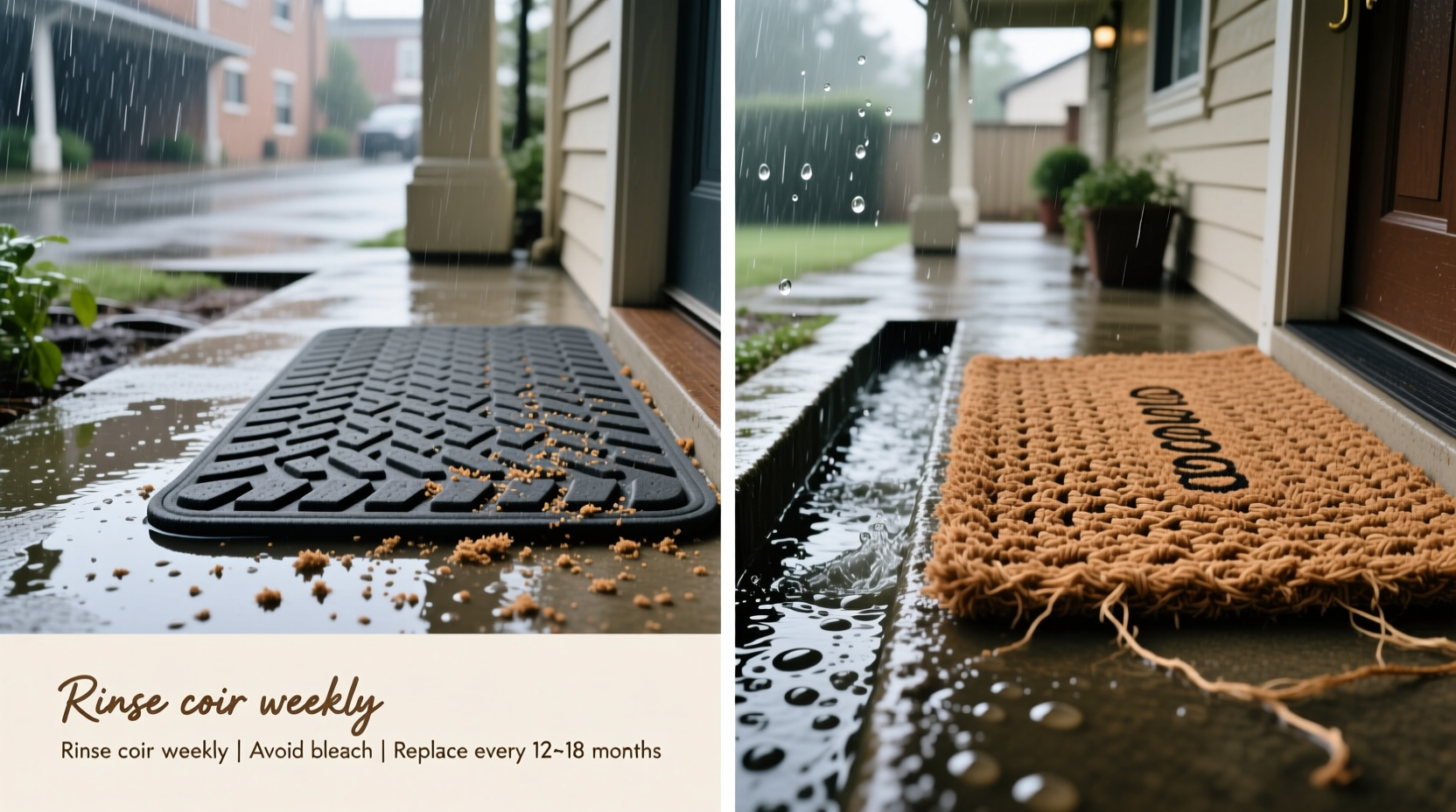 eco friendly cleaning tips tire vs coir doormats