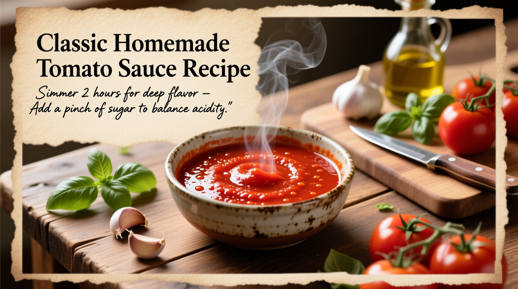 Perfect Homemade Tomato Sauce Recipe: 6 Ingredients, 45 Minutes