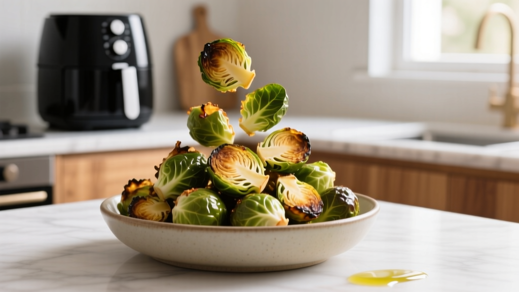 Crispy Air Fryer Brussels Sprouts (5-Min Prep!)