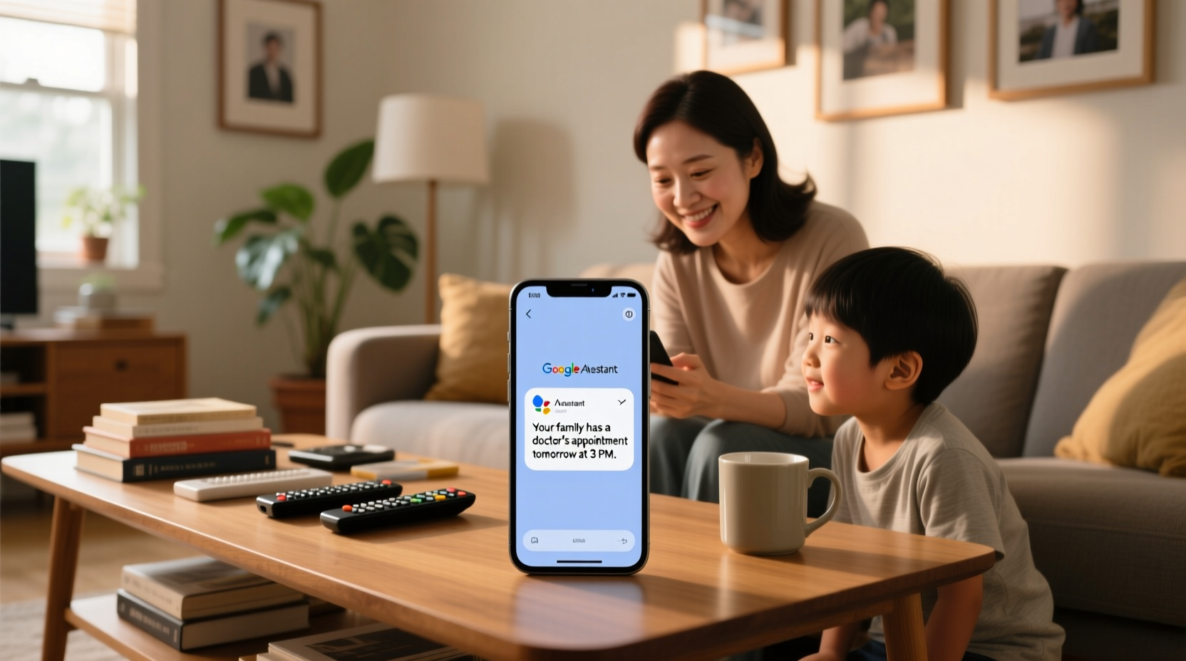 use google assistant to remind your family of upcoming