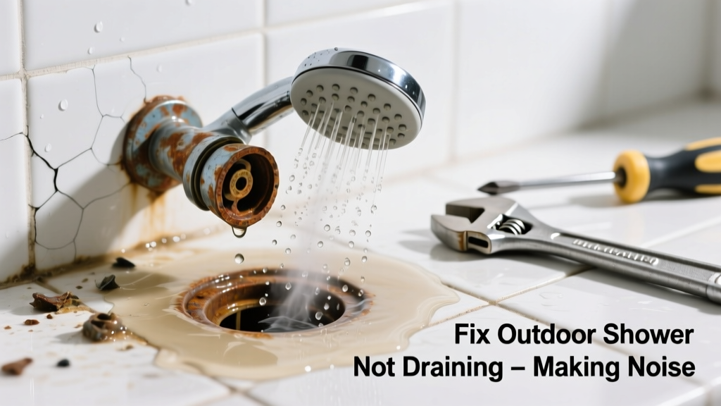Fix Outdoor Shower Not Draining & Making Noise