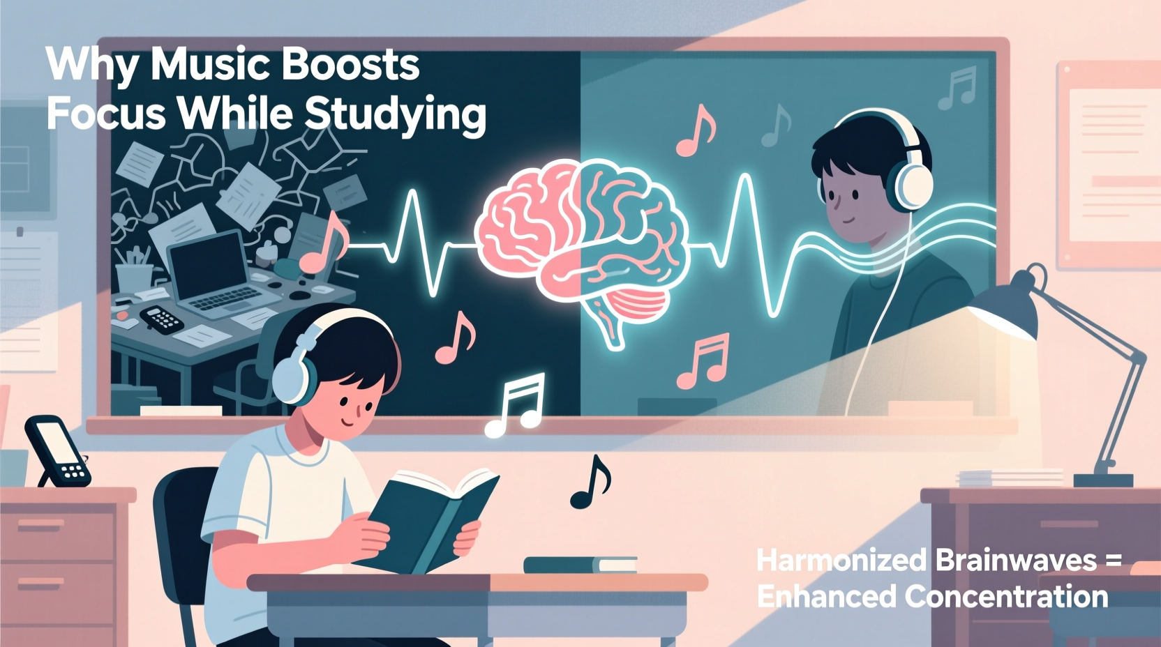 why does music help people concentrate better while studying