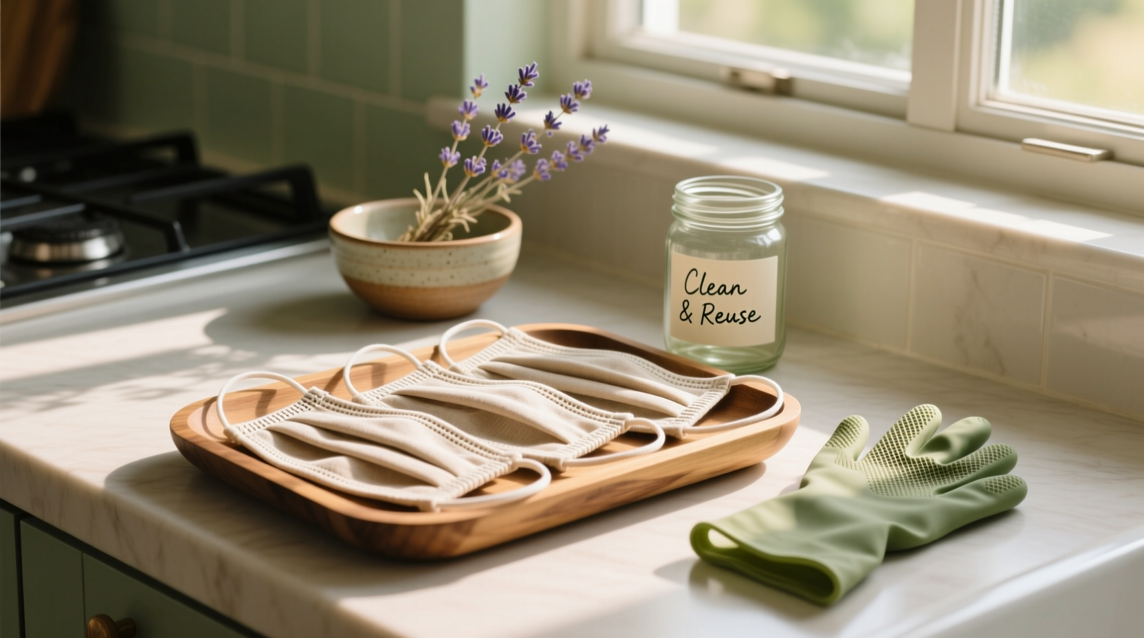 eco friendly mask sanitizing tips