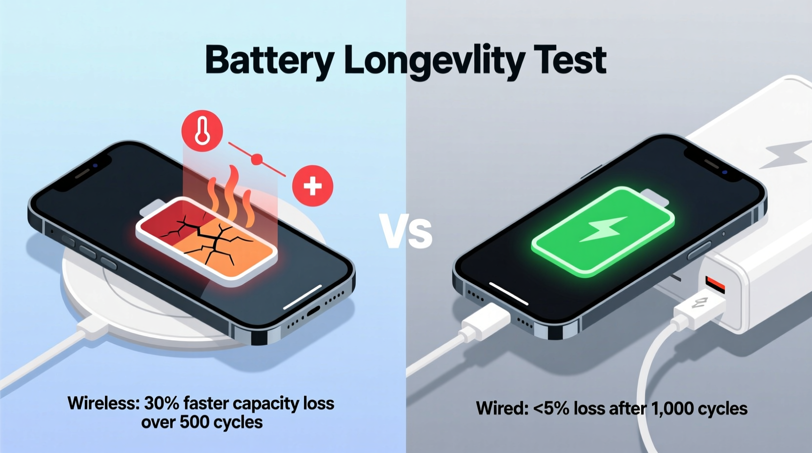 wireless charging vs wired charging does wireless ruin battery health faster