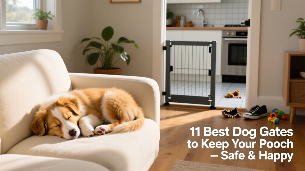 Border Collie puppy curled up peacefully on a sofa—showing how a well-placed gate prevents destructive chewing and messes