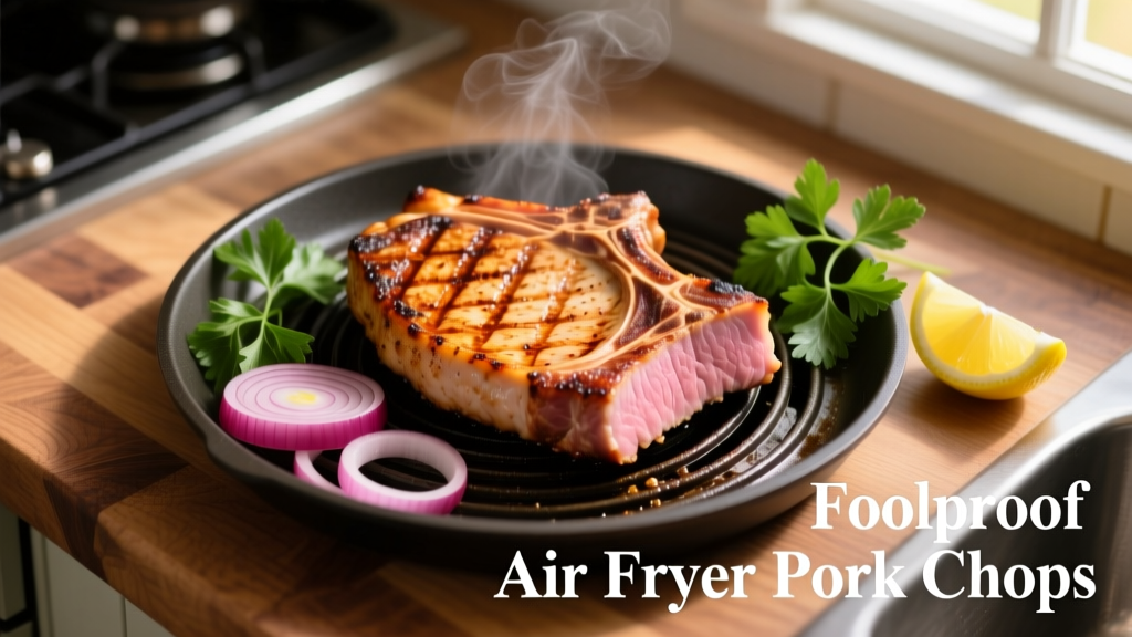Air Fryer Grilled Pork Chops: Crispy & Juicy