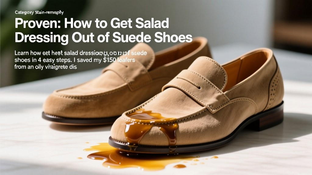 Proven: How to Get Salad Dressing Out of Suede Shoes