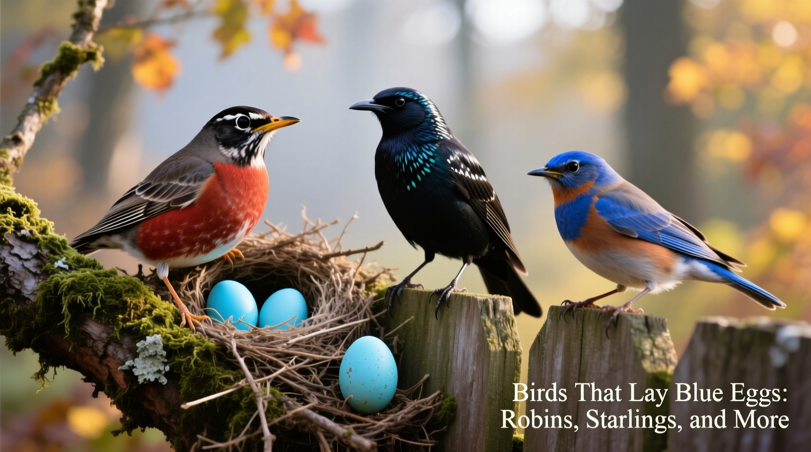 what kind of bird lays blue eggs