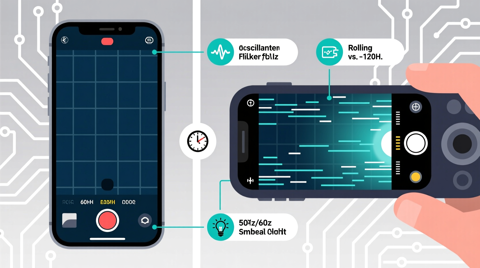 why does my phone screen flicker when recorded on video