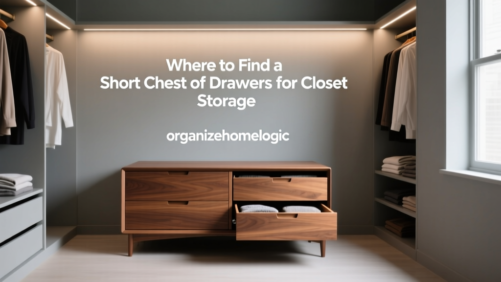 Where to Find a Short Chest of Drawers for Closet Storage