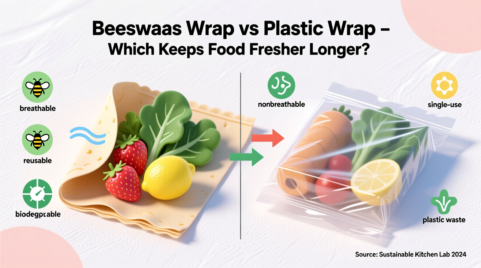 is reusable beeswax wrap better than plastic wrap for keeping food fresh longer