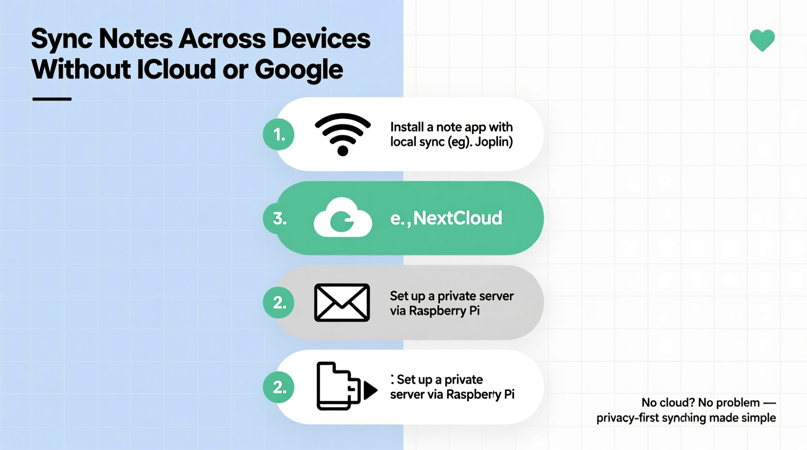 how to sync notes across devices without using icloud or google