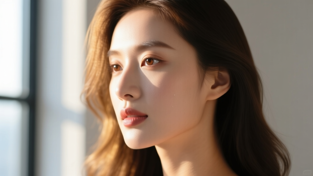 Close-up profile of a model's ear featuring a mapped ear stack with delicate 16-gauge gold helix and conch piercing placements.
