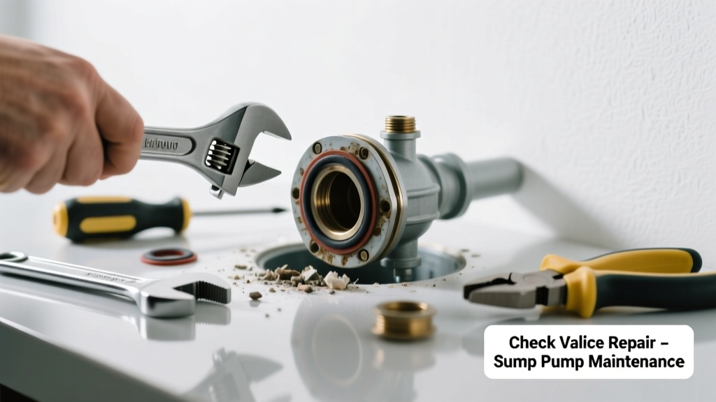 Fixing a Noisy Sump Pump Check Valve Failure