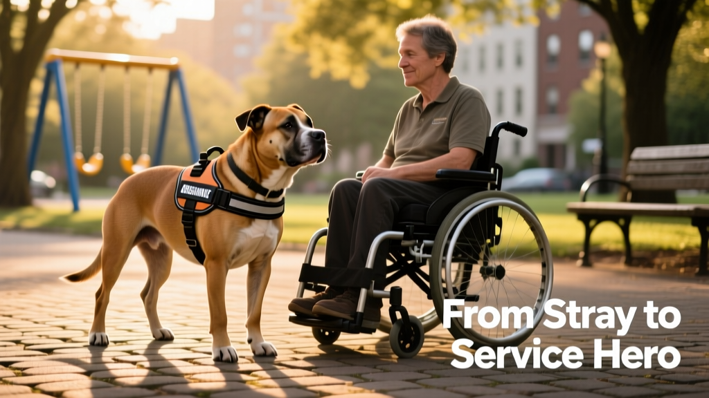 Dog Rescue Story: Homeless Pit Bull Becomes the Perfect Service Dog