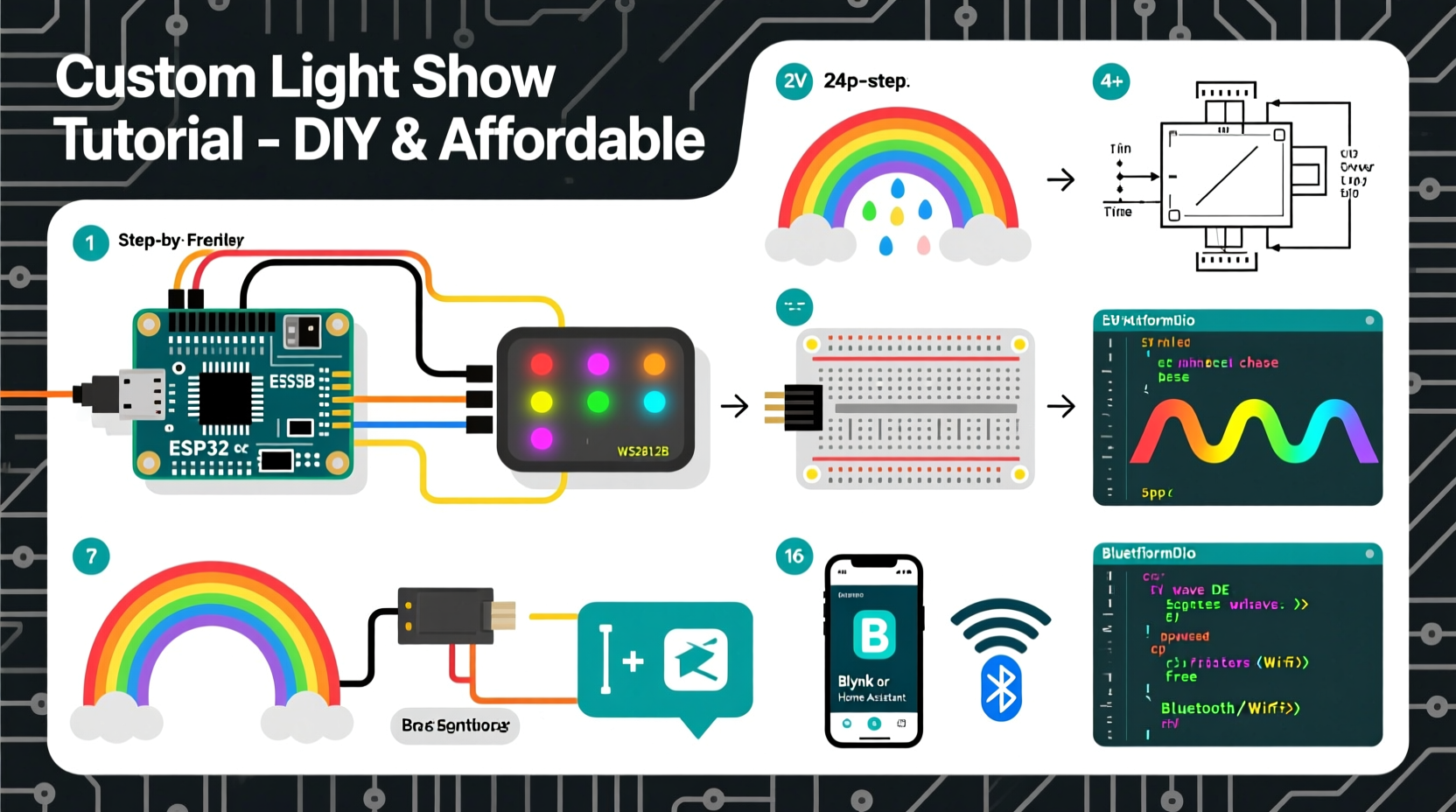 how to program a custom light show sequence with affordable controllers