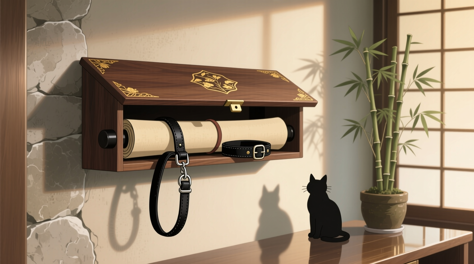closet organization tips hide leashes with anime scroll holders