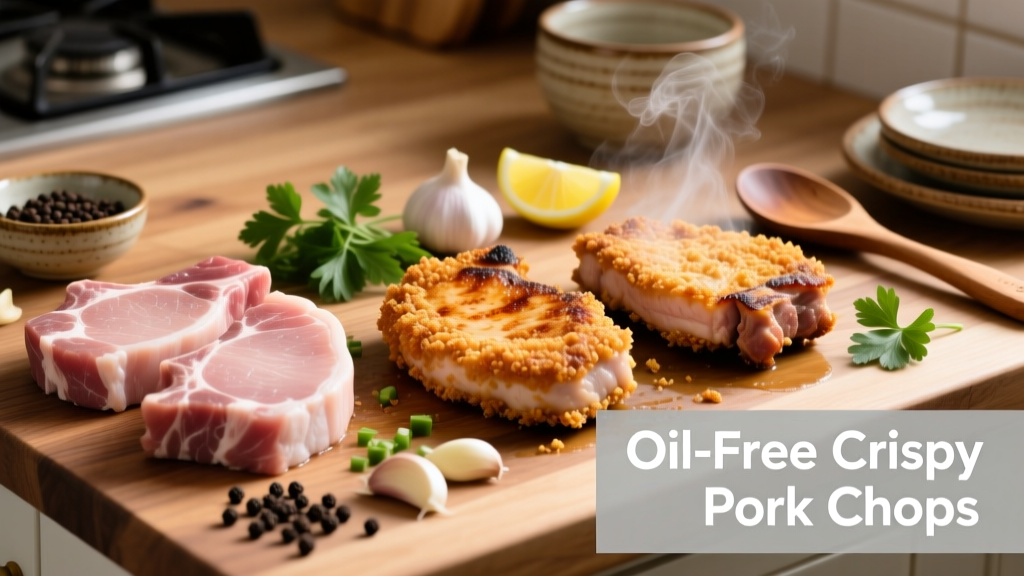 Crumbed Pork Chops in Air Fryer: Crispy, Juicy & Oil-Free