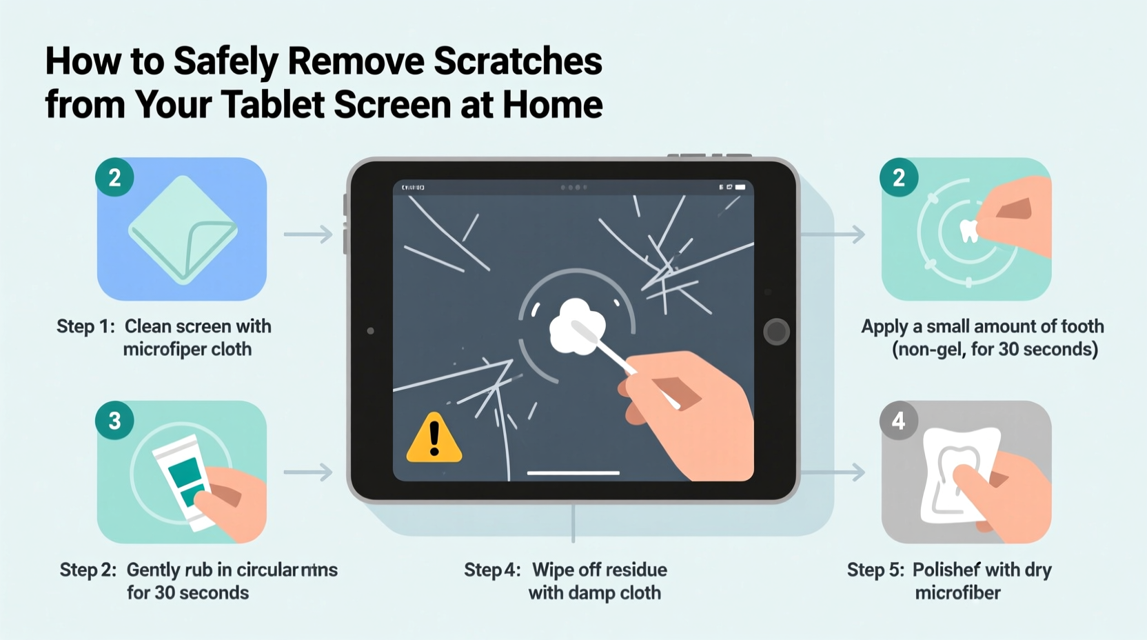 how to safely remove scratches from your tablet screen at home
