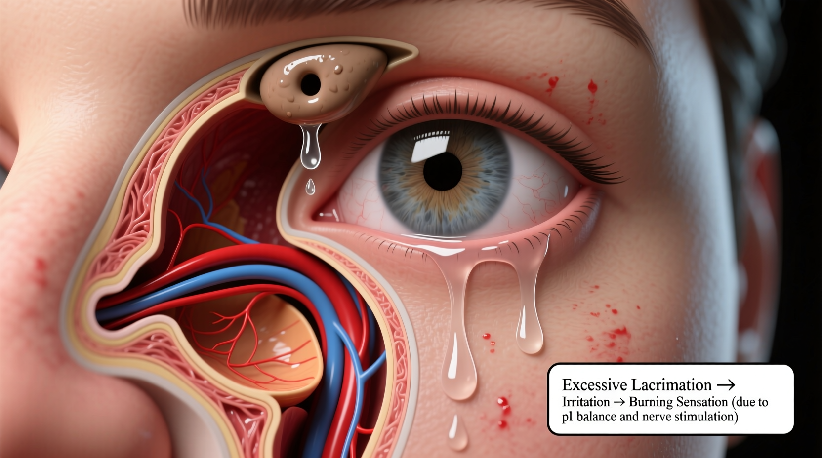 why do my eyes burn when i cry excessively