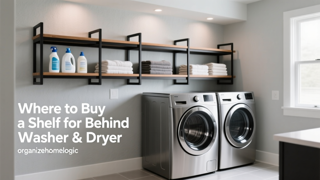 Where to Buy a Shelf for Behind Washer & Dryer