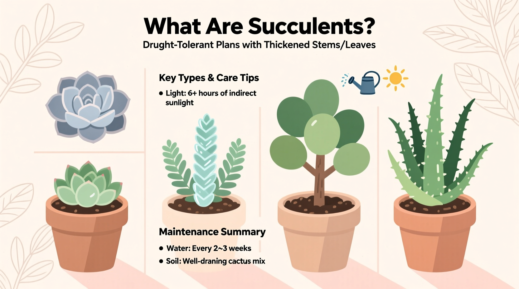 7 Succulents for Beginners | TheHomeSprouts