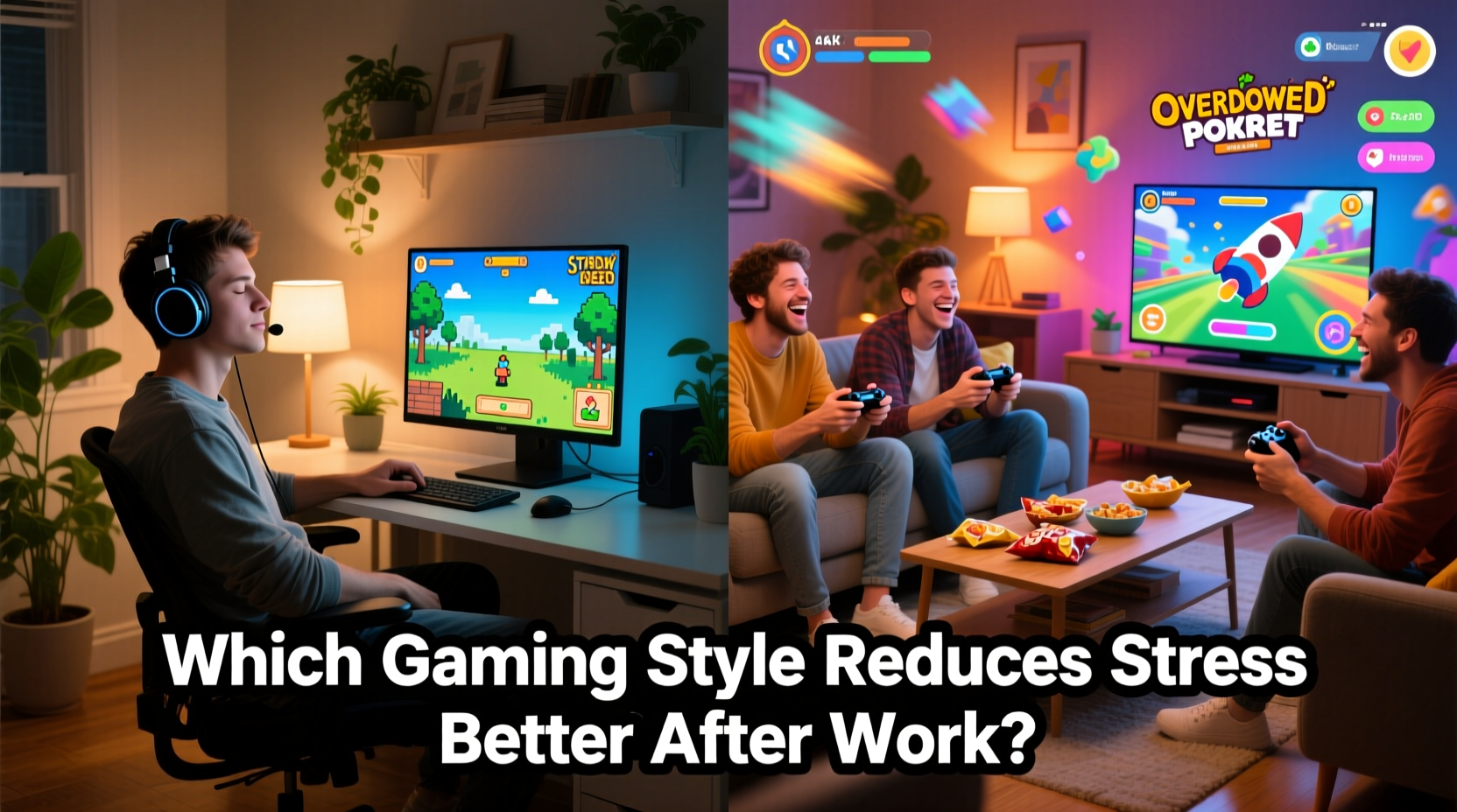 single player vs multiplayer which gaming style reduces stress better after work