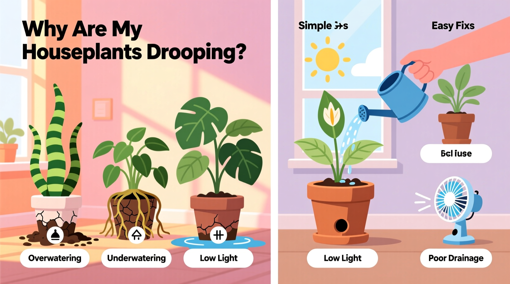 why are my houseplants drooping common causes and easy fixes