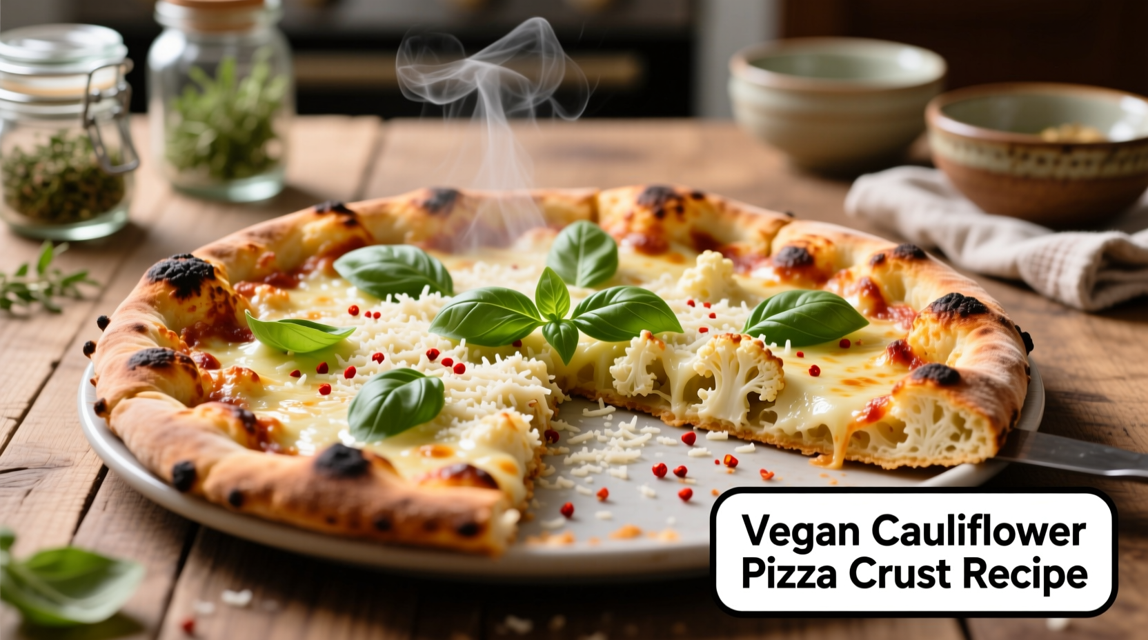 Perfect Vegan Cauliflower Pizza Crust Recipe