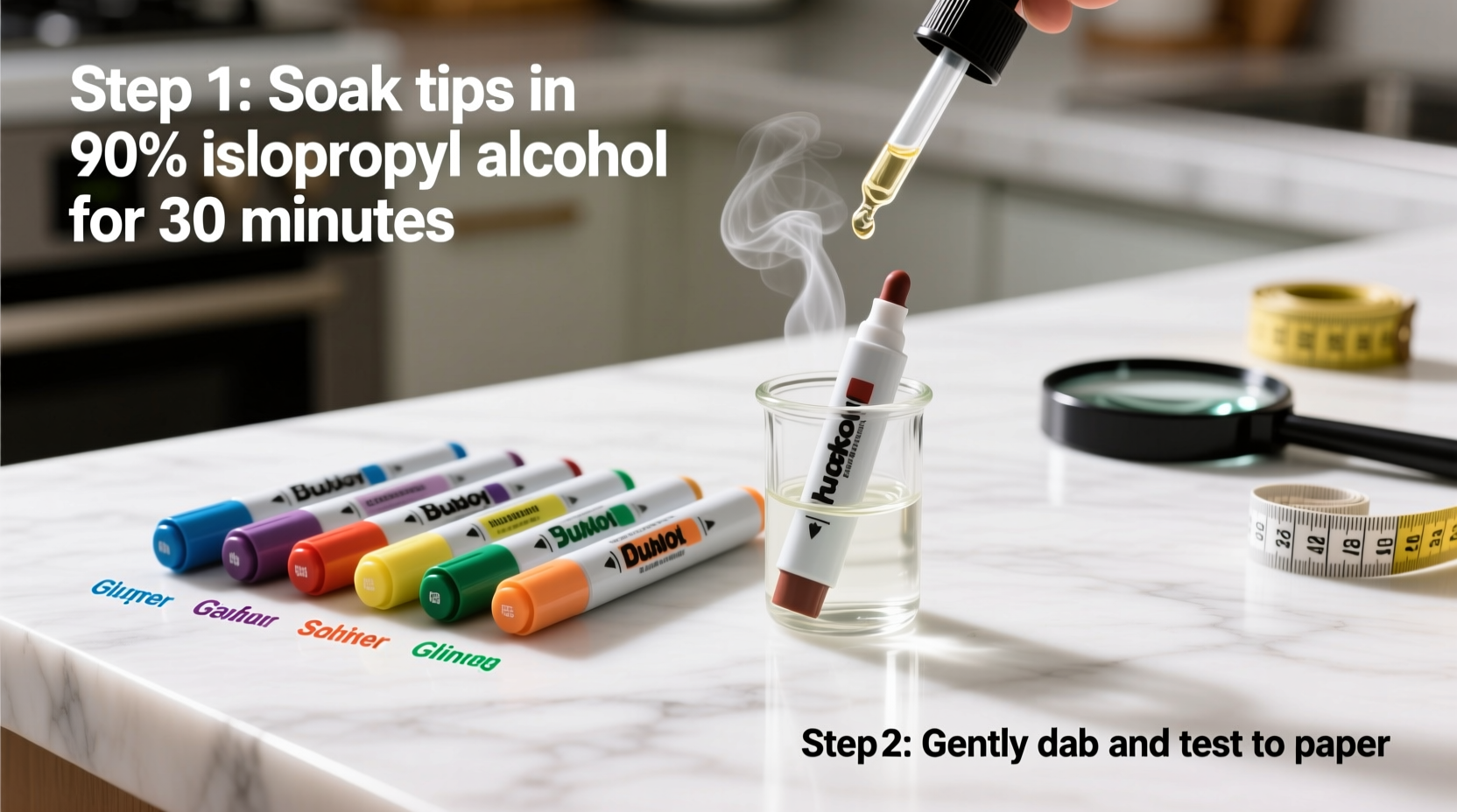 how to revive dried out markers with rubbing alcohol at home