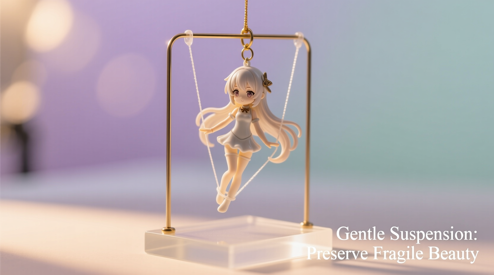 how to hang lightweight anime figurines as ornaments without breaking fragile parts