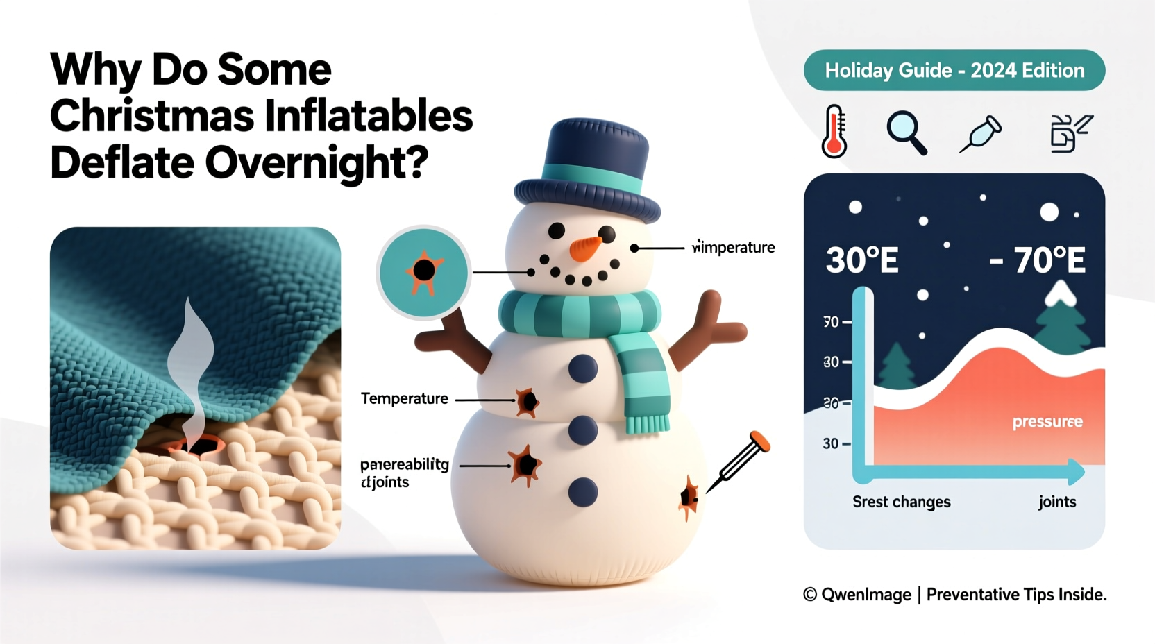 why do some christmas inflatables deflate overnight troubleshooting