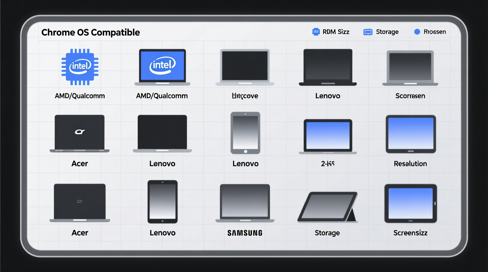 hardware chart lists chrome os compatible gear