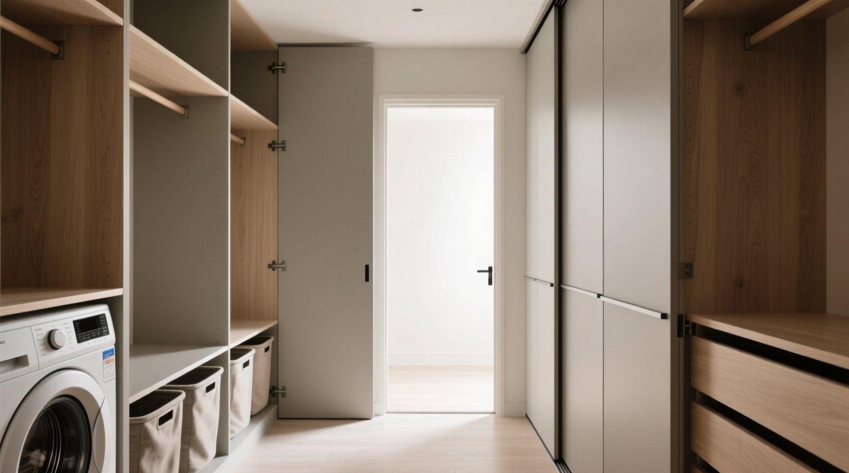 closet organization tips hide laundry baskets in plain sight