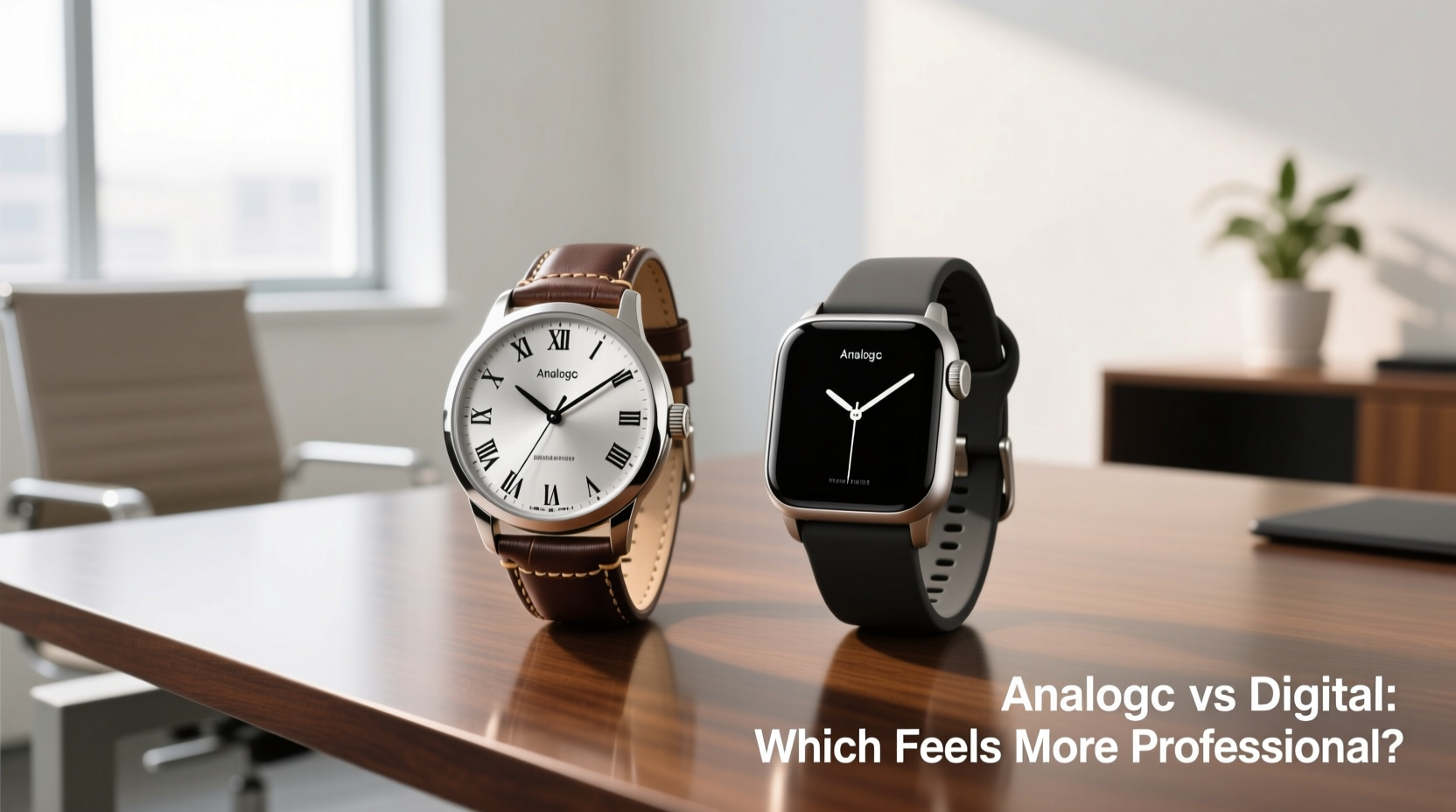 analog watch vs digital face which feels more professional at work