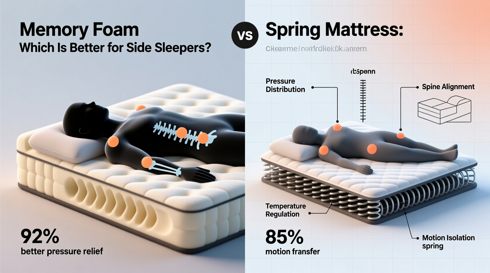 memory foam vs spring mattress which one is better for side sleepers