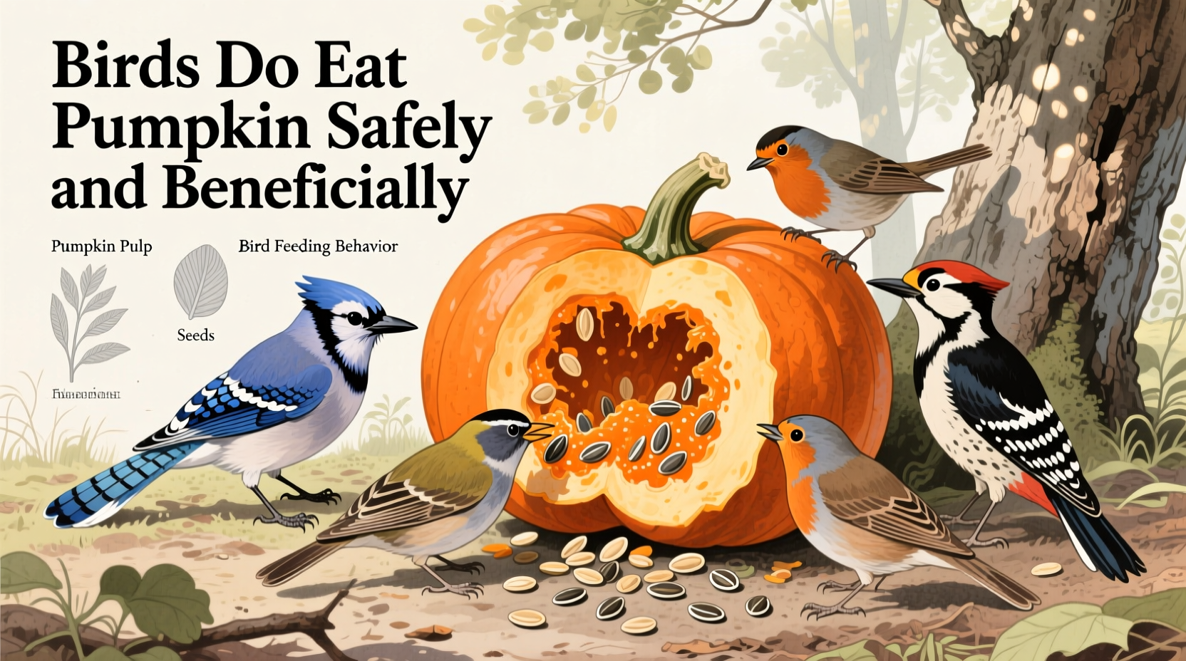 do birds eat pumpkin