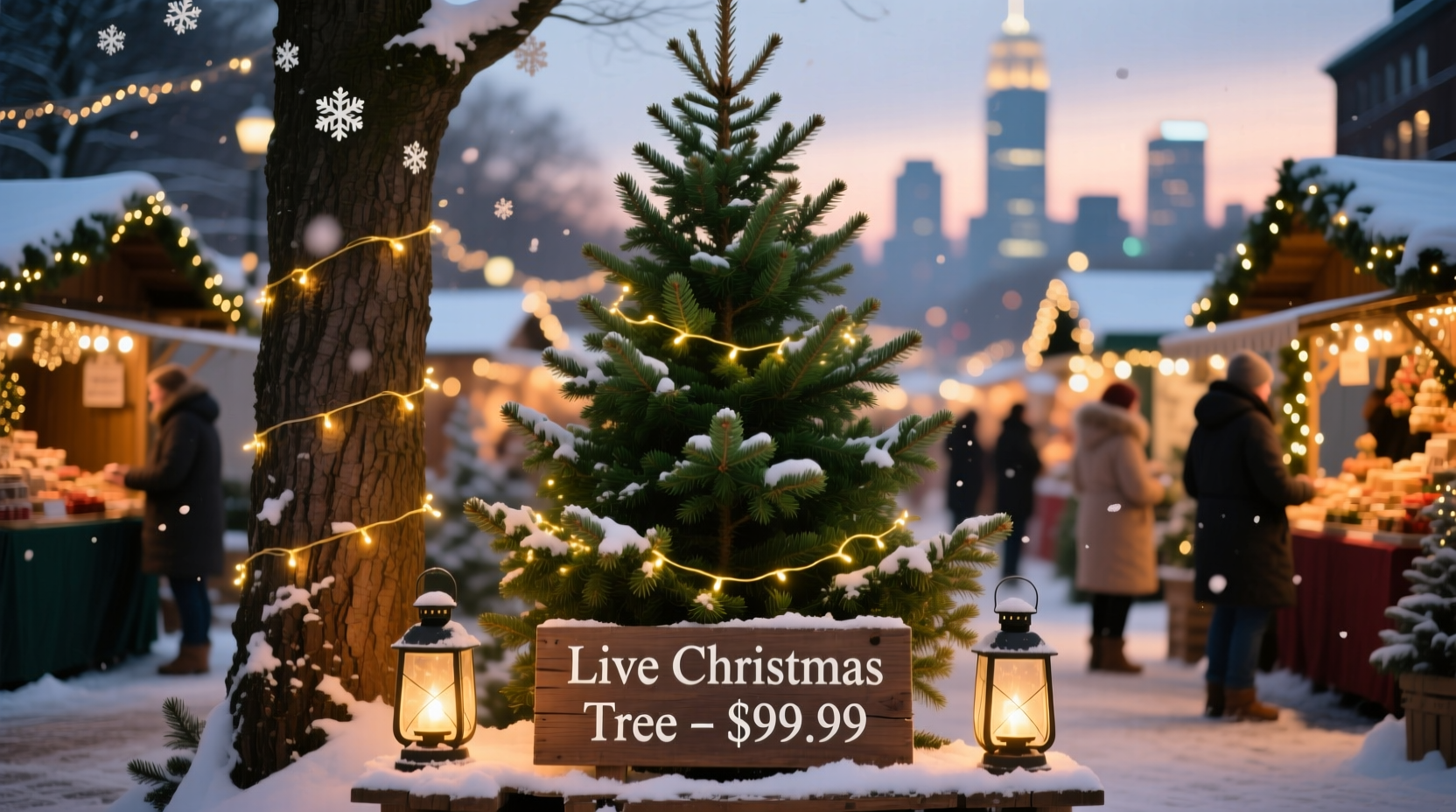 how much for a live christmas tree