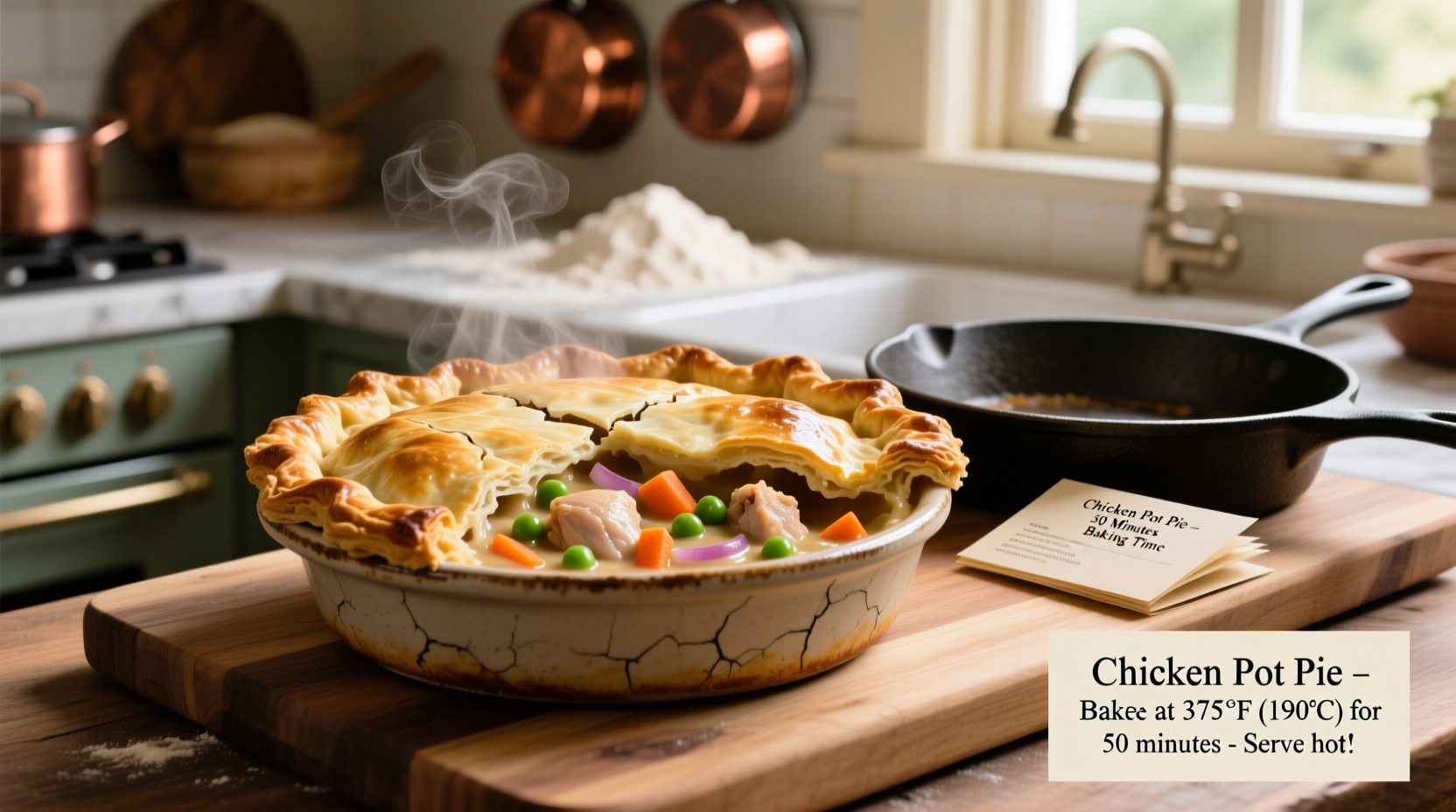 how long to cook a chicken pot pie