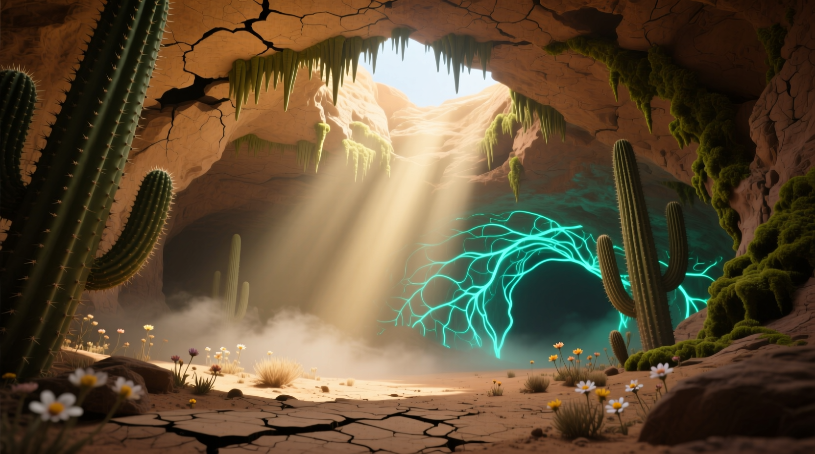 inside cactus