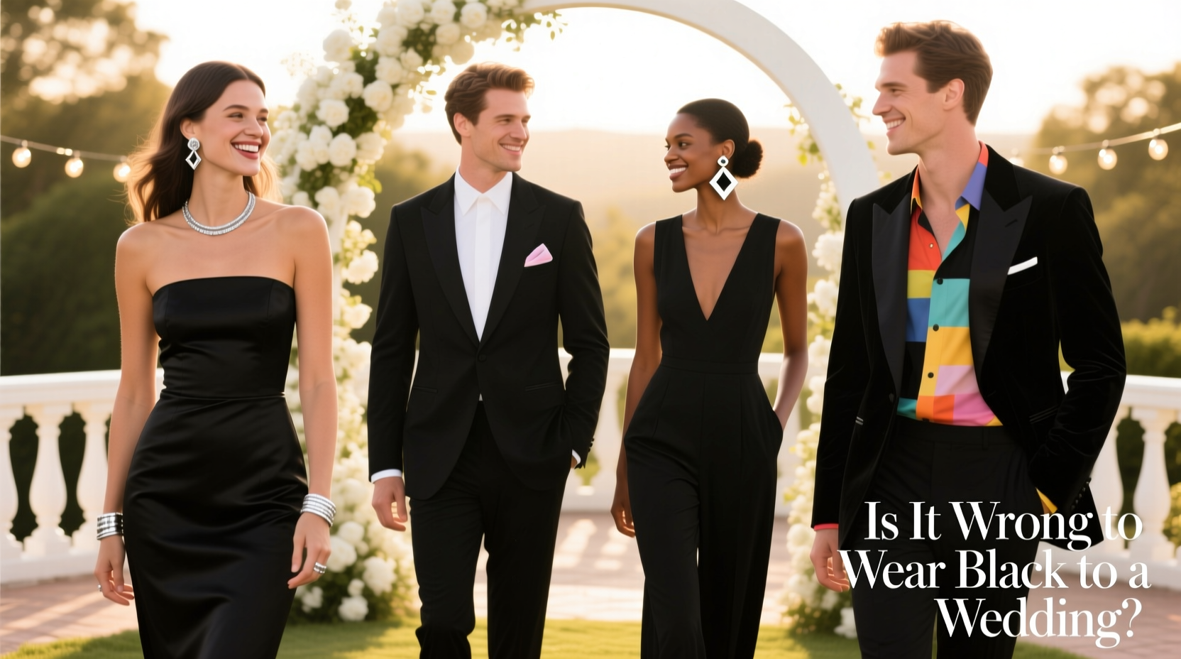 is it wrong to wear black to a wedding