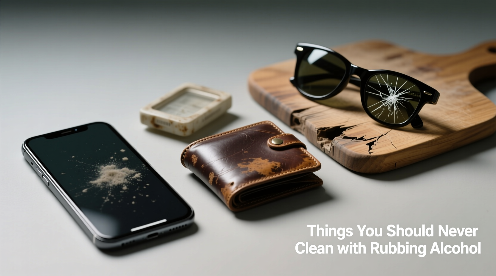 things you should never clean with rubbing alcohol