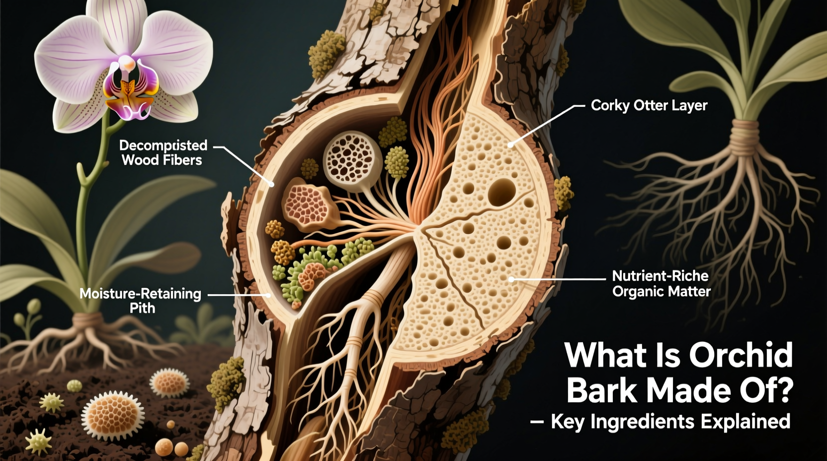 Orchid Bark: 3 Key Ingredients Explained | TheHomeSprouts