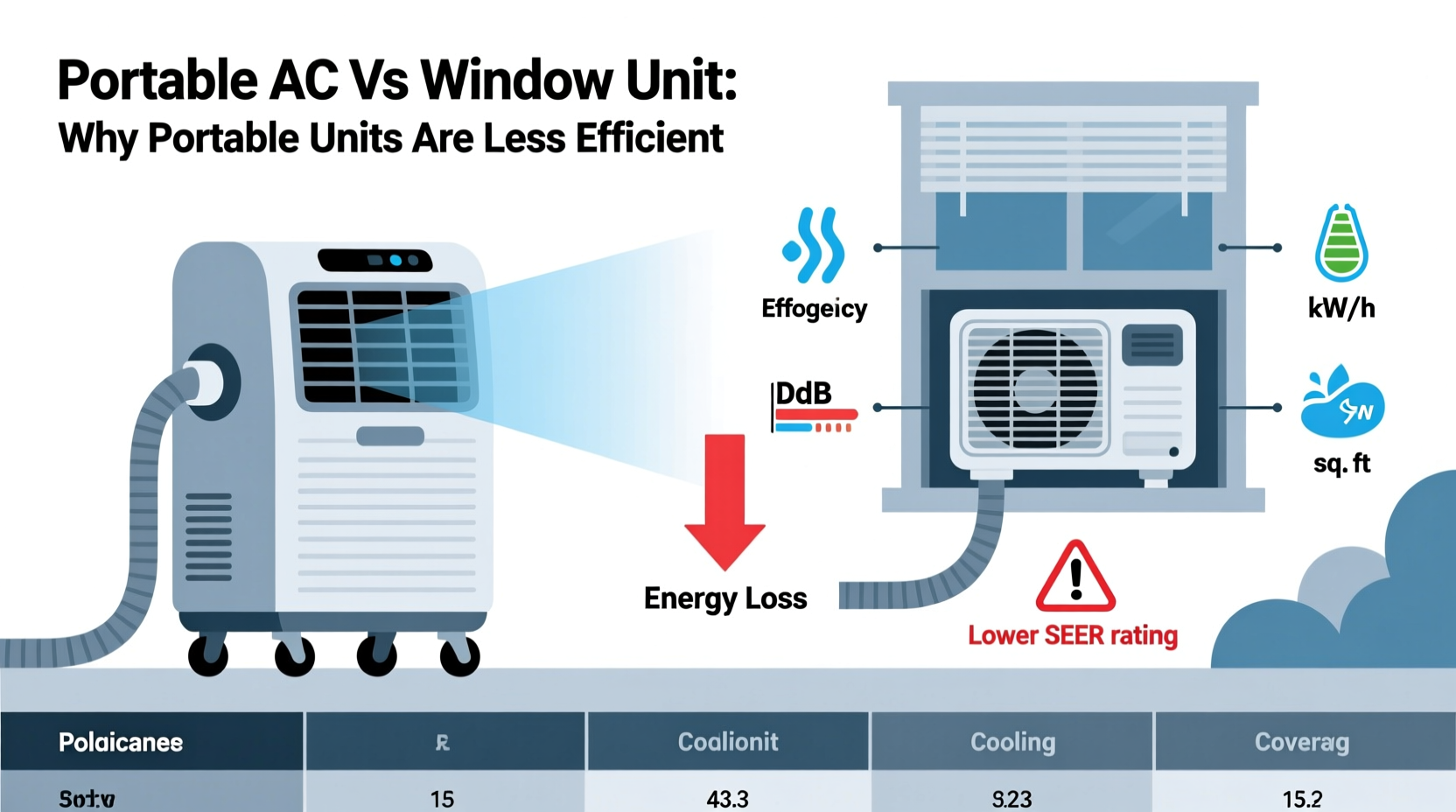 portable ac vs window unit why portable units are less efficient
