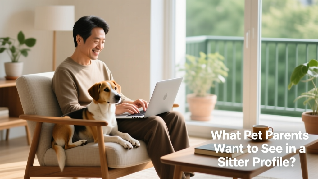 A friendly person working on a laptop with a calm dog resting on their lap