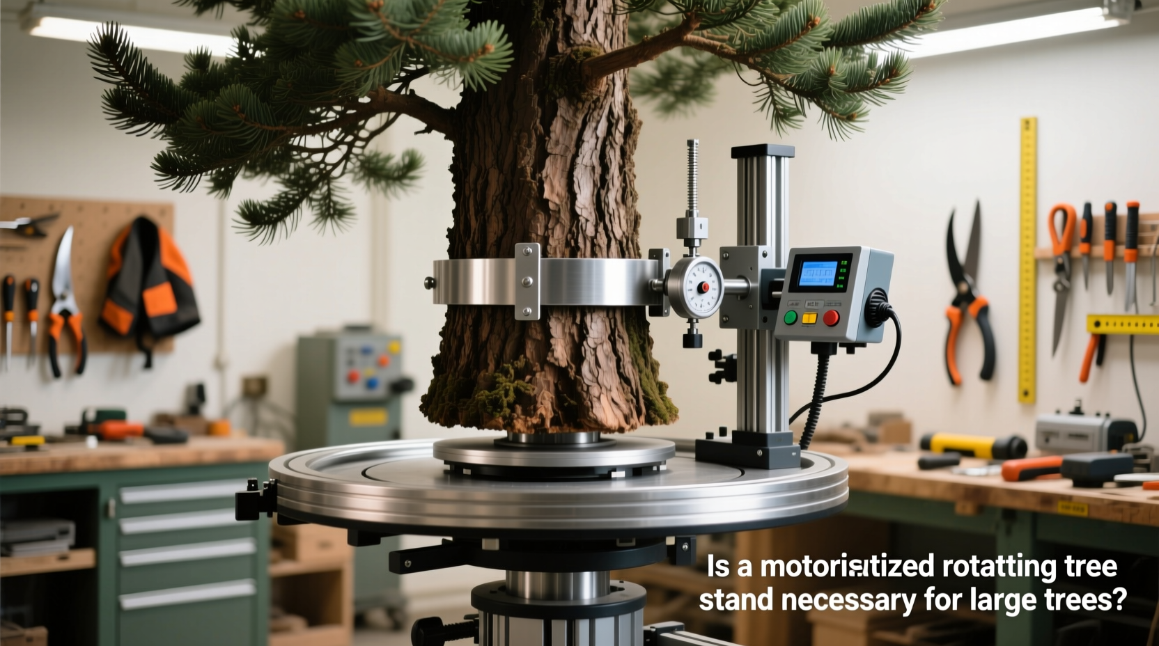 Is A Motorized Rotating Tree Stand Necessary For Large Trees