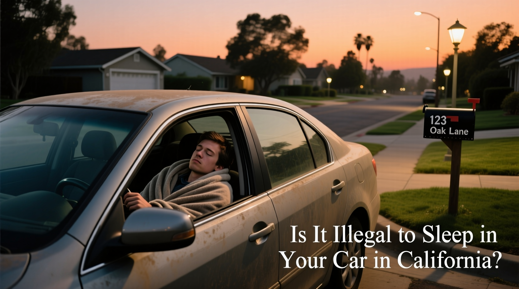 is it illegal to sleep in your car in california
