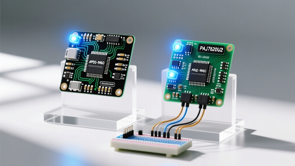 Gesture Sensor Interfacing: APDS-9960 vs PAJ7620U2 Wiring and Math